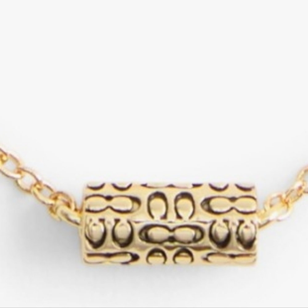 NWT NEW COACH Women's Signature Quilted Tube Slider Bracelet